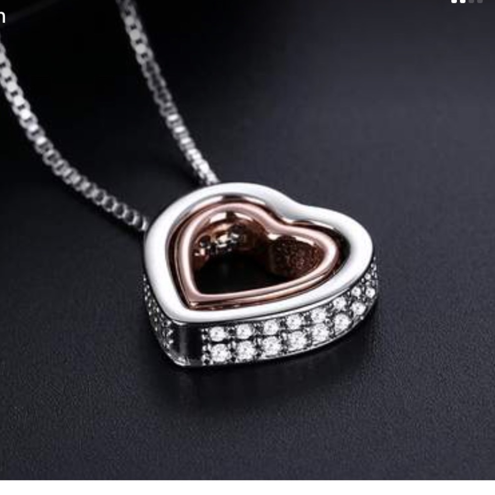 Double Heart pendant necklace